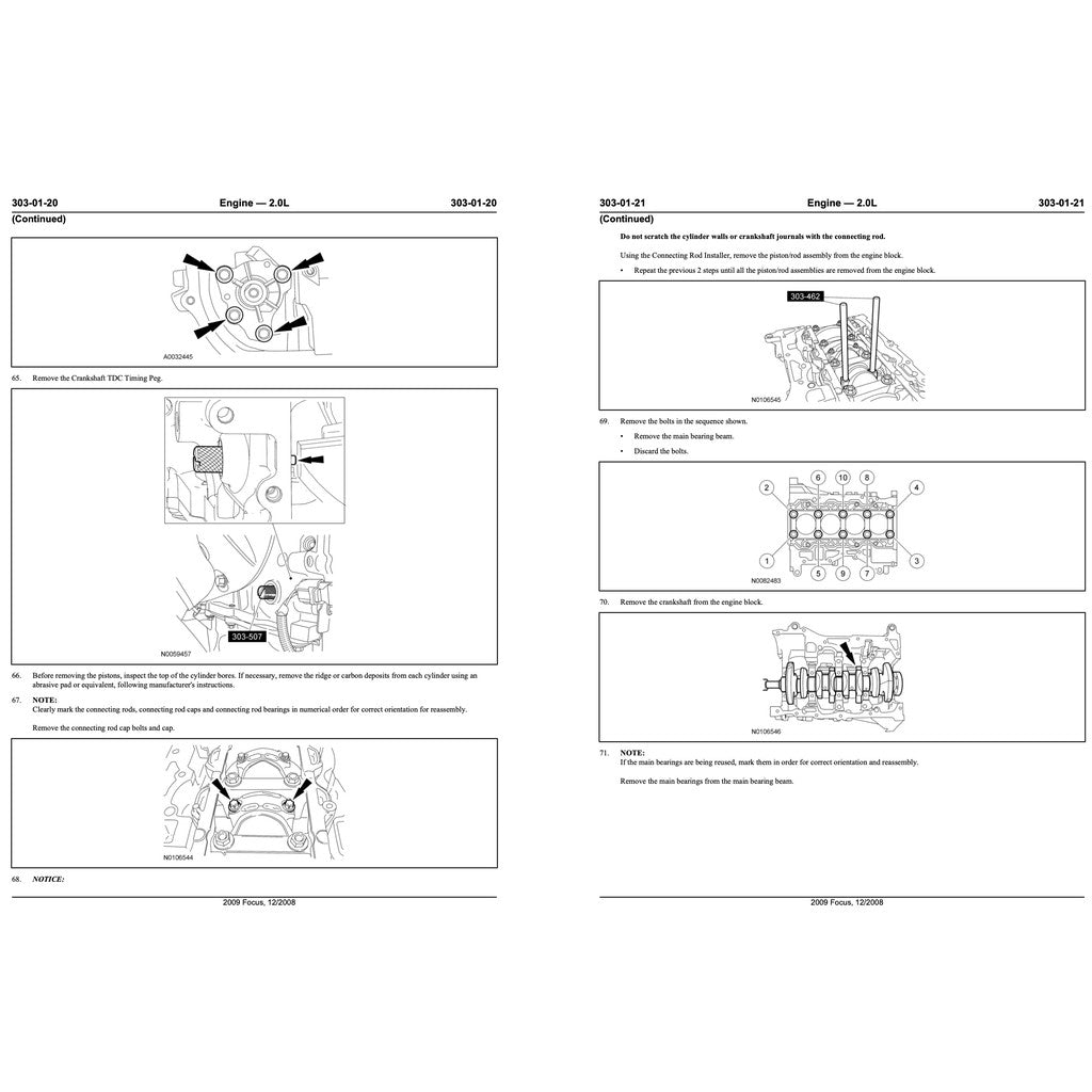 FORD DURATEC 2.0L ENGINE WORKSHOP MANUAL