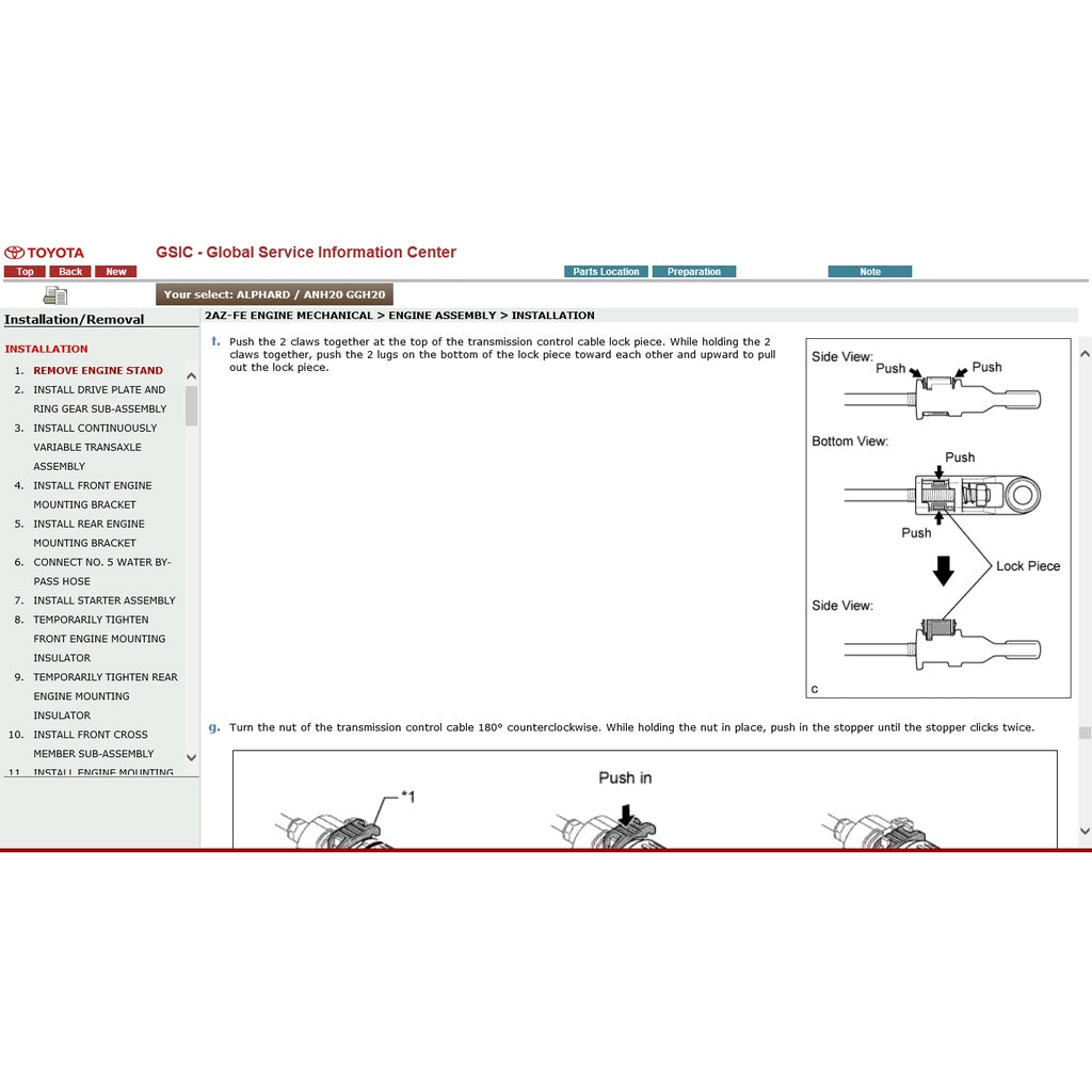 TOYOTA ALPHARD / VELLFIRE ANH20/GGH20 2008-2015 Full Manual Set – Repair & Maintenance Manual
