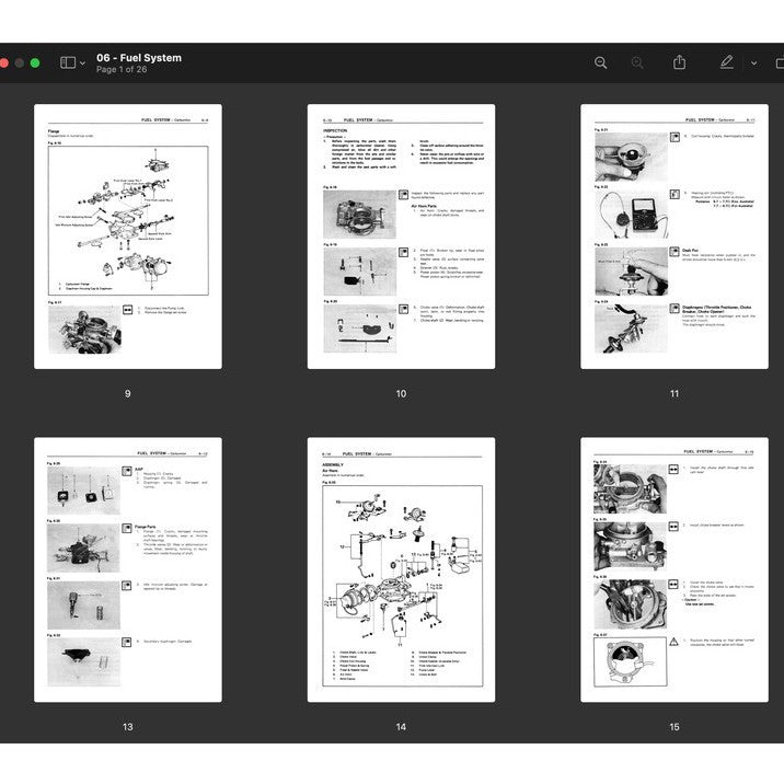 [CLASSIC] TOYOTA "4M" ENGINE 1977-1986 Full Manual Set – REPAIR MANUAL