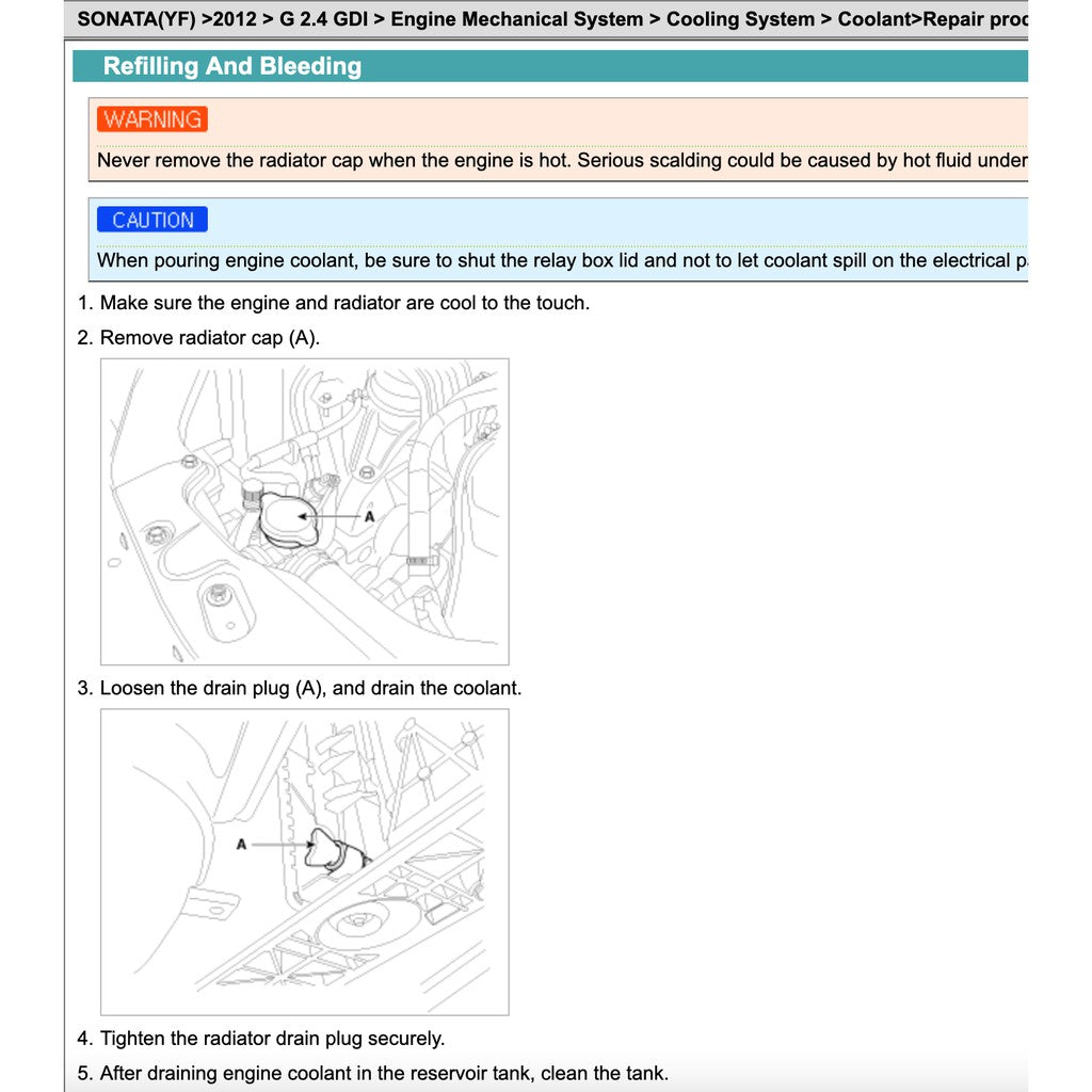 SONATA HYUNDAI SONATA i45 YF 2010-2015 Full Manual Set – Repair & Maintenance Manual