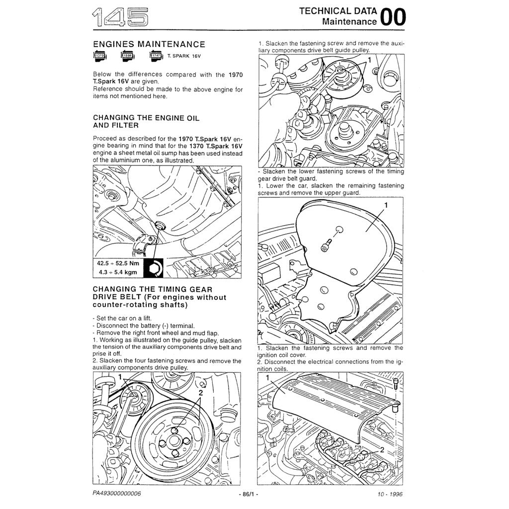 ALFA ROMEO 145-146 TYPE 930 A/B 1995-2003 Full Manual Set – Repair & Maintenance Manual
