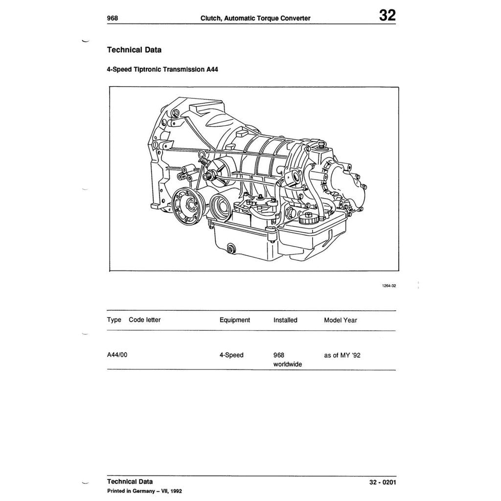 PORSCHE 968 1991-1995 Full Manual Set – Repair & Maintenance Manual