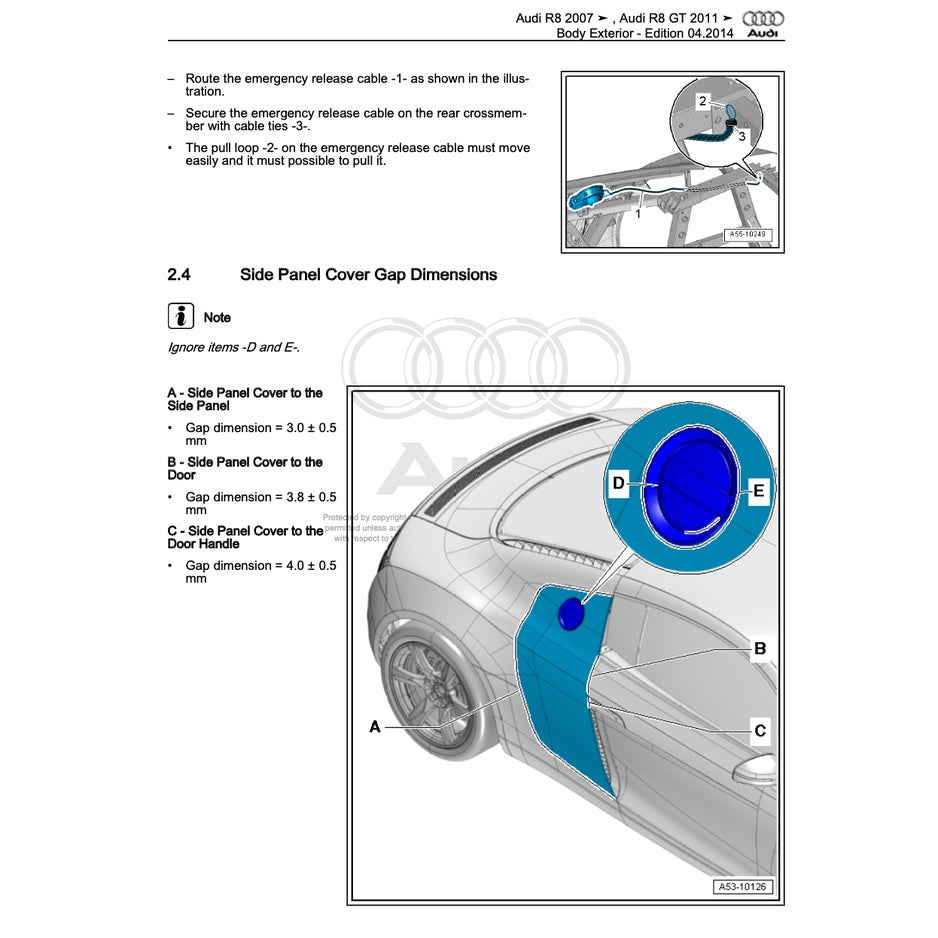 Audi R8 TYPE 42 V8 /4S V10 2006-2023 Full Manual Set – Repair & Maintenance Manual