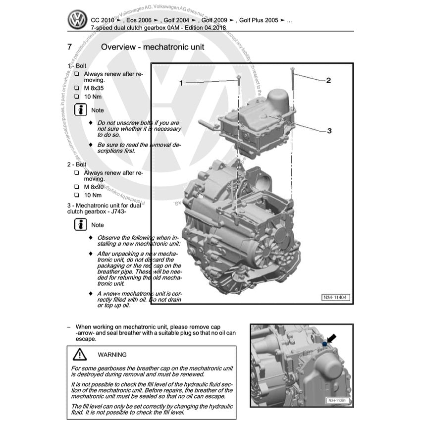VW SCIROCCO 2009-2017 Full Manual Set – Repair & Maintenance Manual