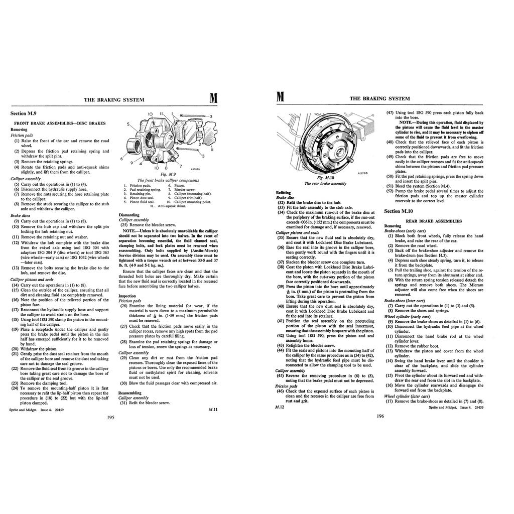 [CLASSIC] MG MIDGET/ SPRITE MKII, MKIII, MKIV Full Manual Set – FACTORY Repair & Maintenance Manual