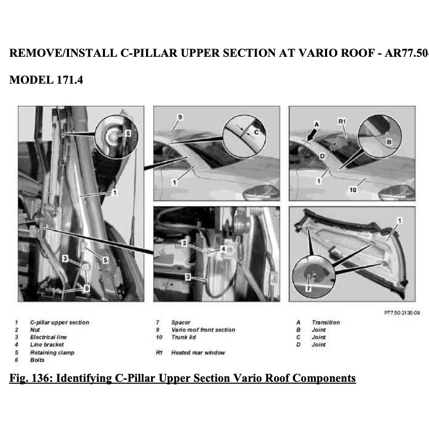 MERCEDES-BENZ SLK R171 2004-2011 Full Manual Set – VARIO ROOF SERVICE REPAIR MANUAL