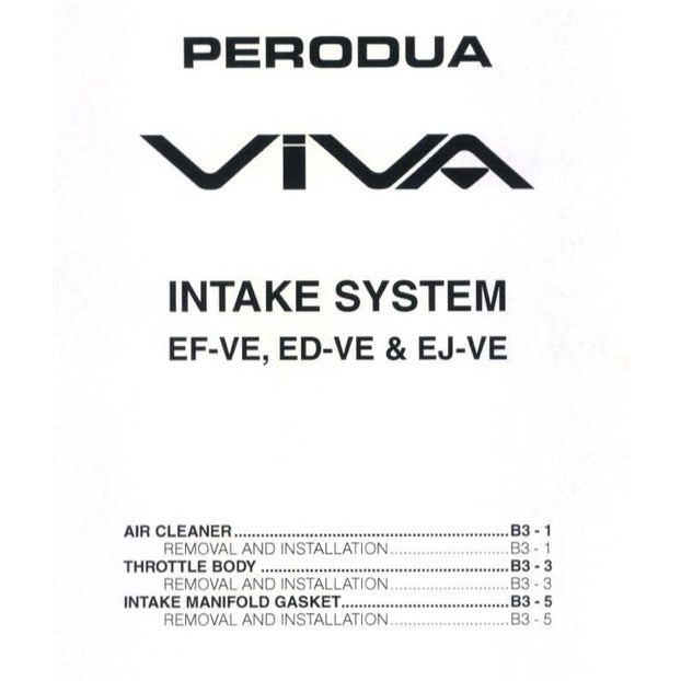 PERODUA VIVA 2007-2014 Full Manual Set – Repair & Maintenance Manual