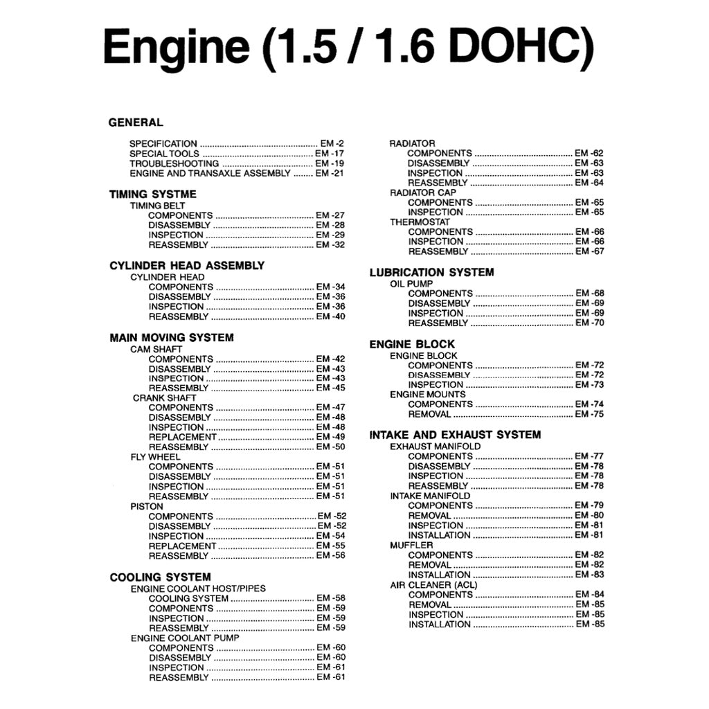 HYUNDAI GETZ 2002-2011 Full Manual Set – Repair & Maintenance Manual