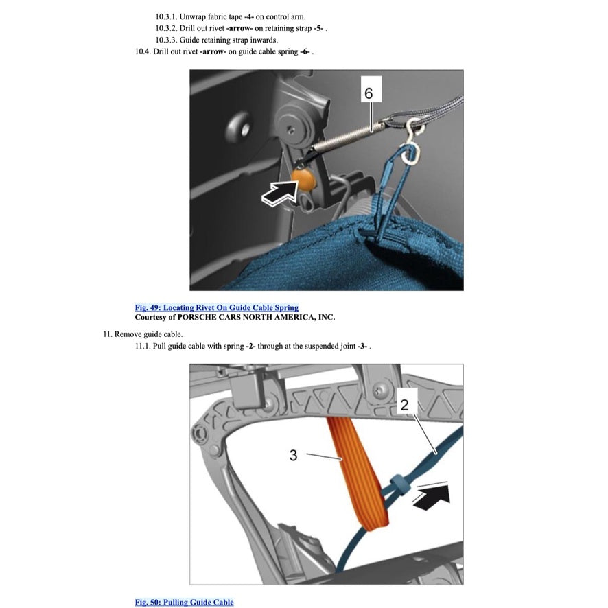 PORSCHE 911 991.1 2011-2016 Full Manual Set – CONVERTIBLE TOP SERVICE REPAIR MANUAL