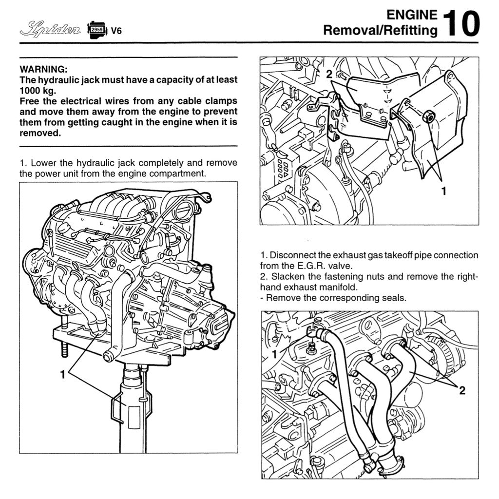 ALFA ROMEO SPIDER & GTV TYPE 916 1995-2006 Full Manual Set – FACTORY Repair & Maintenance Manual