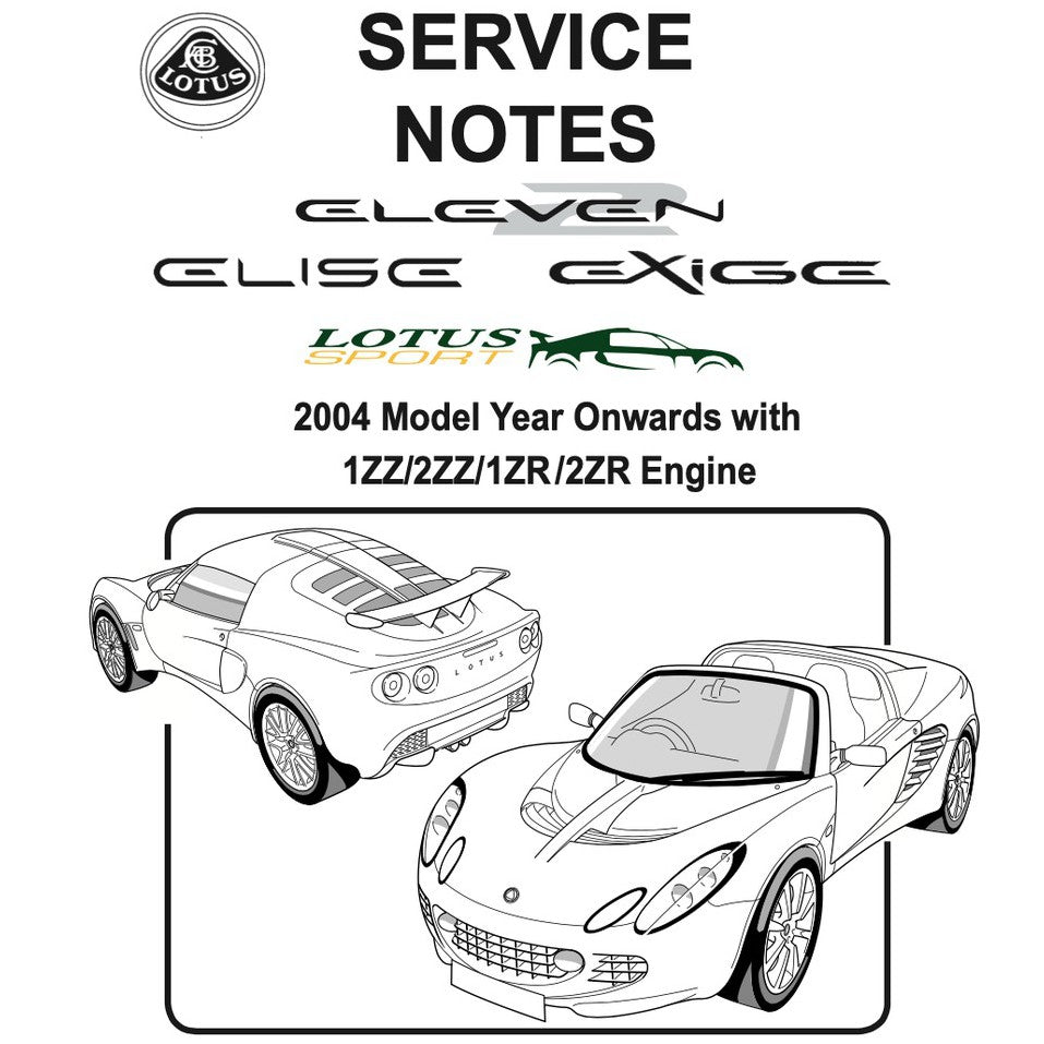 LOTUS ELISE S2 & EXIGE 2004-2011 Full Manual Set – SERVICE NOTES WORKSHOP MANUAL