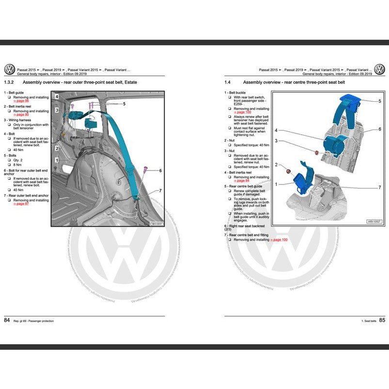 VW PASSAT B7 2011-2015 Full Manual Set – Repair & Maintenance Manual