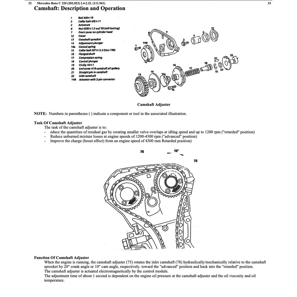 MERCEDES BENZ C-CLASS W202 M111 1993-2000 Full Manual Set – Repair & Maintenance Manual