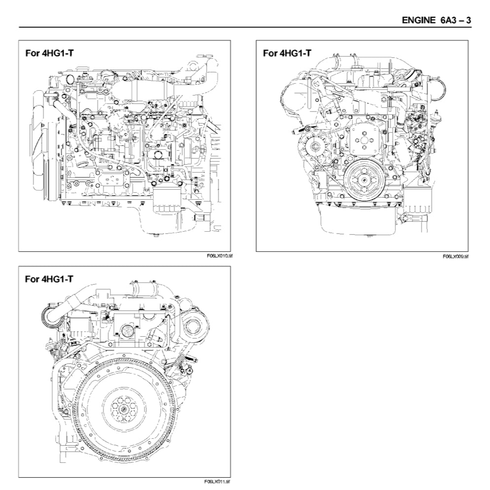 ISUZU ENGINE 4H SERIES 4HF1/G1/G1T/EI-T/EI-TC Full Manual Set – Repair & Maintenance Manual