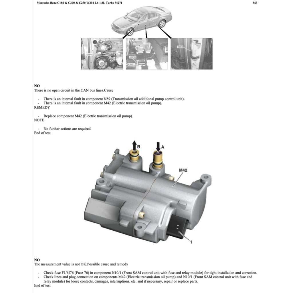 MERCEDES BENZ C-CLASS W204 M271 ENGINE 2007-2015 Full Manual Set – Repair & Maintenance Manual
