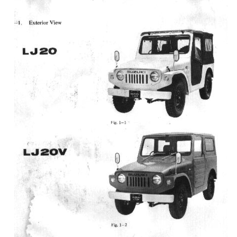 SUZUKI LJ20 JIMNY 1972-1981 Full Manual Set – Repair & Maintenance Manual and Spare Parts Catalog