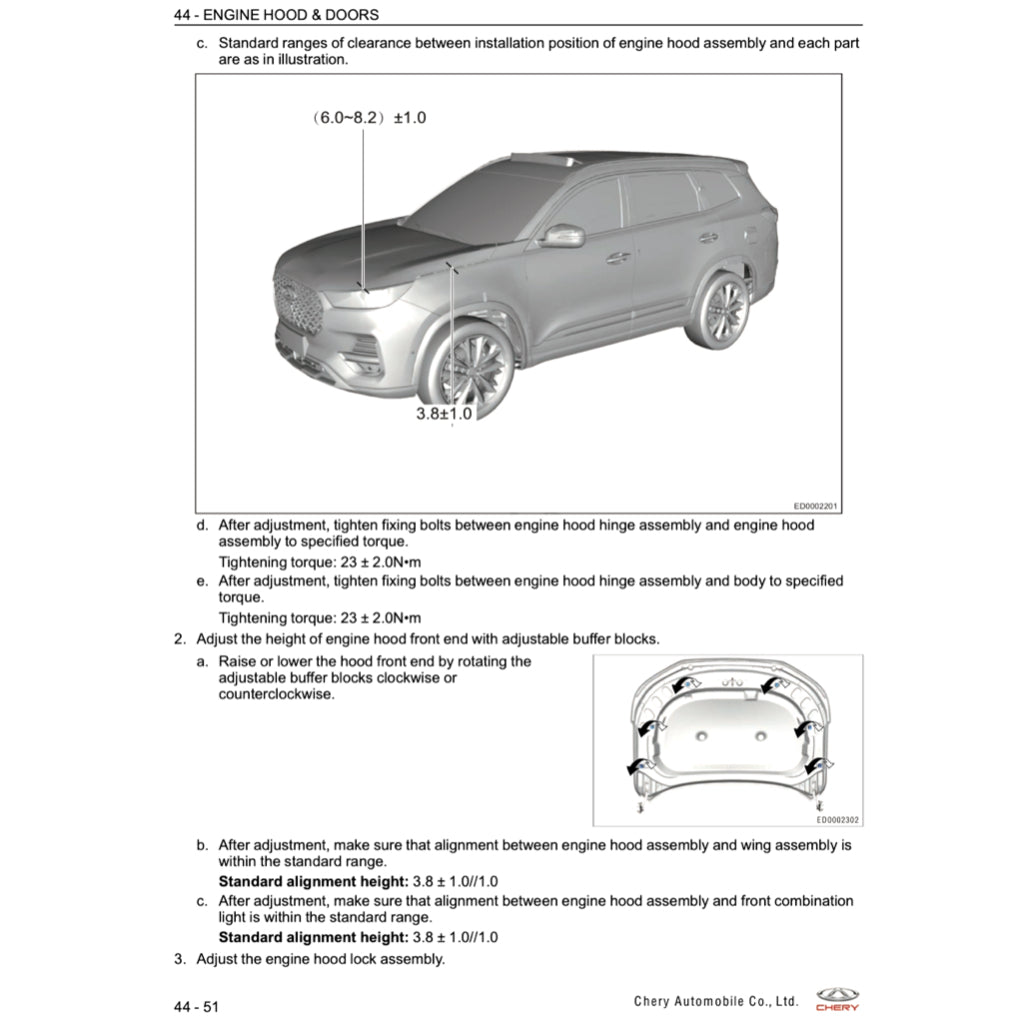 CHERY TIGGO 8 PRO 2020+ Full Manual Set – Repair & Maintenance Manual