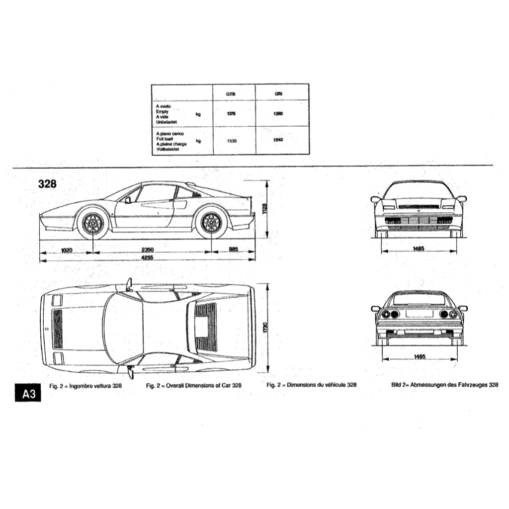 FERRARI 308/328 GTB GTS F105 1975-1985 Full Manual Set – Repair & Maintenance Manual and Spare Parts Catalog