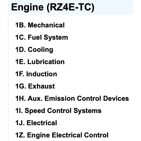 ISUZU ENGINE RZ4E-TC Workshop Repair Manual