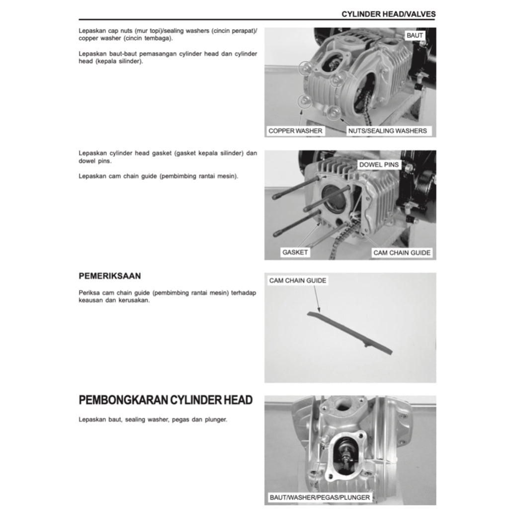 HONDA KARISMA 125 ANF 125 2002+ Full Manual Set – Repair & Maintenance Manual and Spare Parts Catalog / BUKU PEDOMAN REPARASI and KATALOG BAHAGIAN