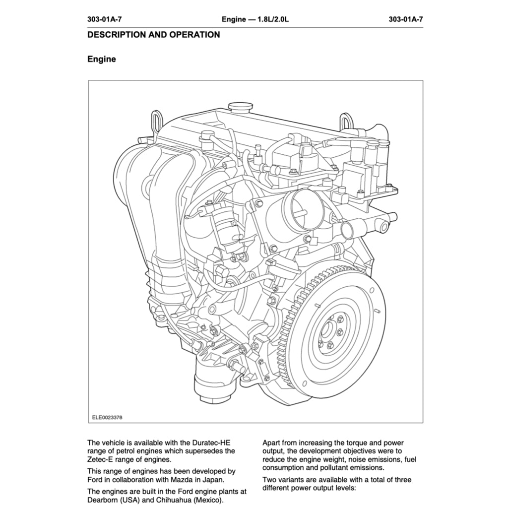 FORD MONDEO MK3 2000-2007 Full Manual Set – Repair & Maintenance Manual