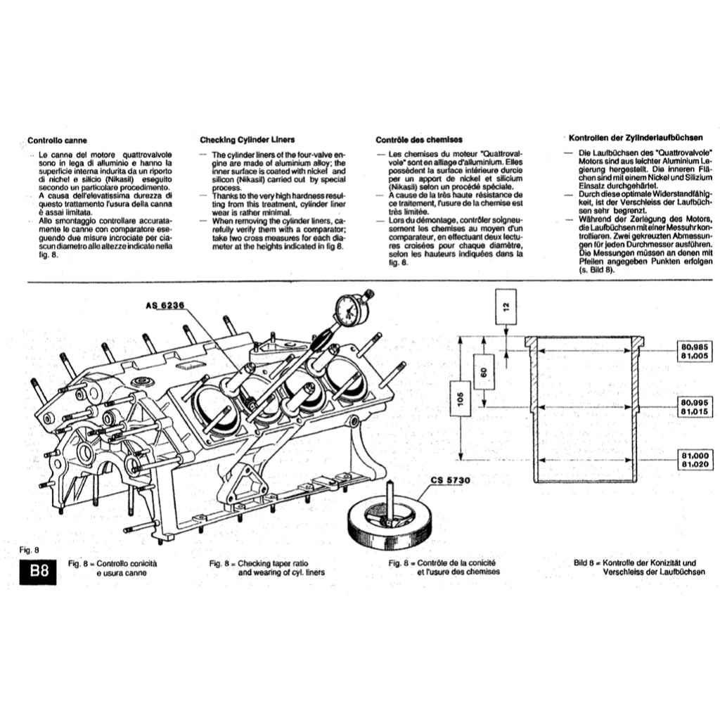 FERRARI 308/328 GTB GTS F105 1975-1985 Full Manual Set – Repair & Maintenance Manual and Spare Parts Catalog