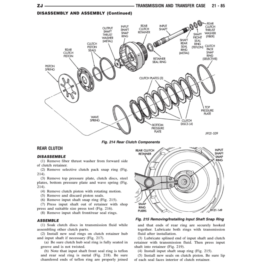 JEEP GRAND CHEROKEE ZJ 1993-1998 Full Manual Set – Repair & Maintenance Manualand Spare Parts Catalog