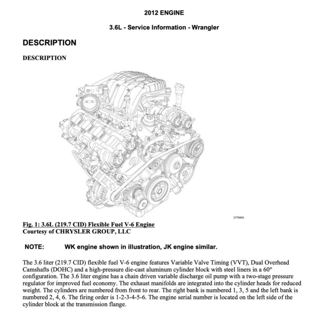 JEEP WRANGLER JK 2007-2017 Full Manual Set – Repair & Maintenance Manual and Spare Parts Catalog