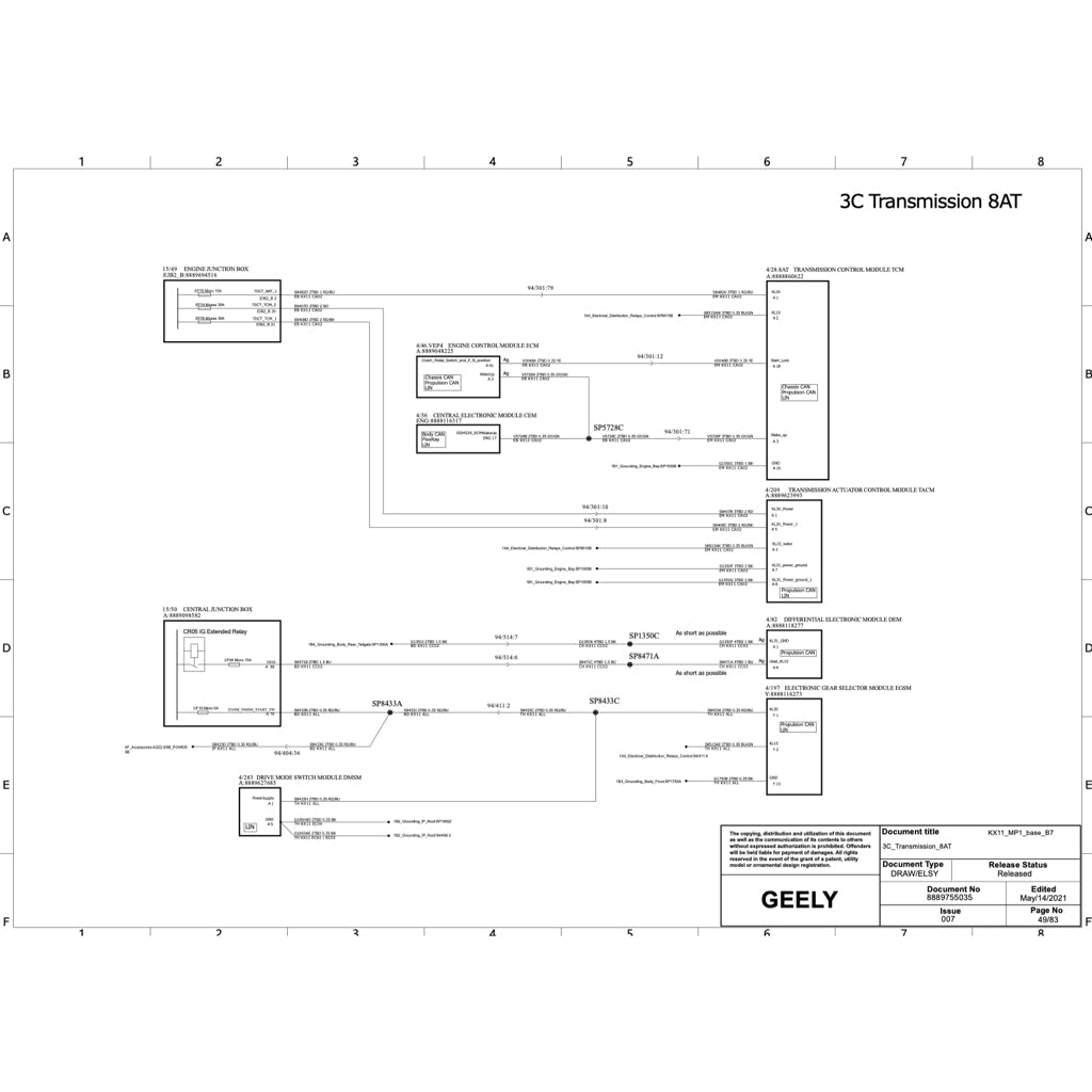 GEELY XINGYUE L / MONJAR0 KX11 2022+ Full Manual Set – Repair & Maintenance Manual