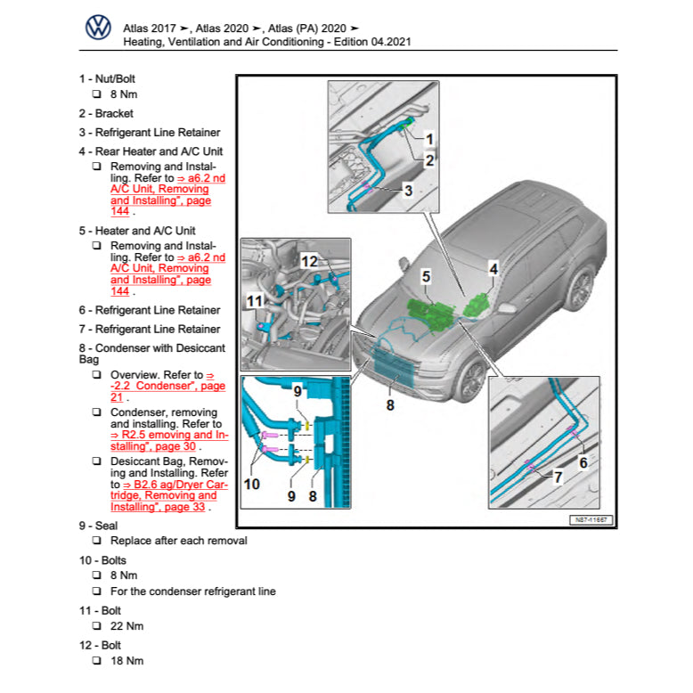VW ATLAS 2O17-2024 Full Manual Set – Repair & Maintenance Manual