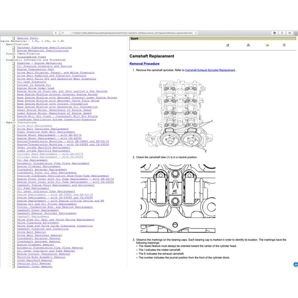 CHEVROLET SPARK M300 2009-2014 Full Manual Set – Repair & Maintenance Manual