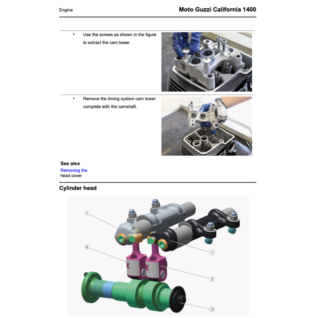 MOTO GUZZI CALIFORNIA 1400 2013+ Full Manual Set – Repair & Maintenance Manual and Spare Parts Catalog and User Handbook