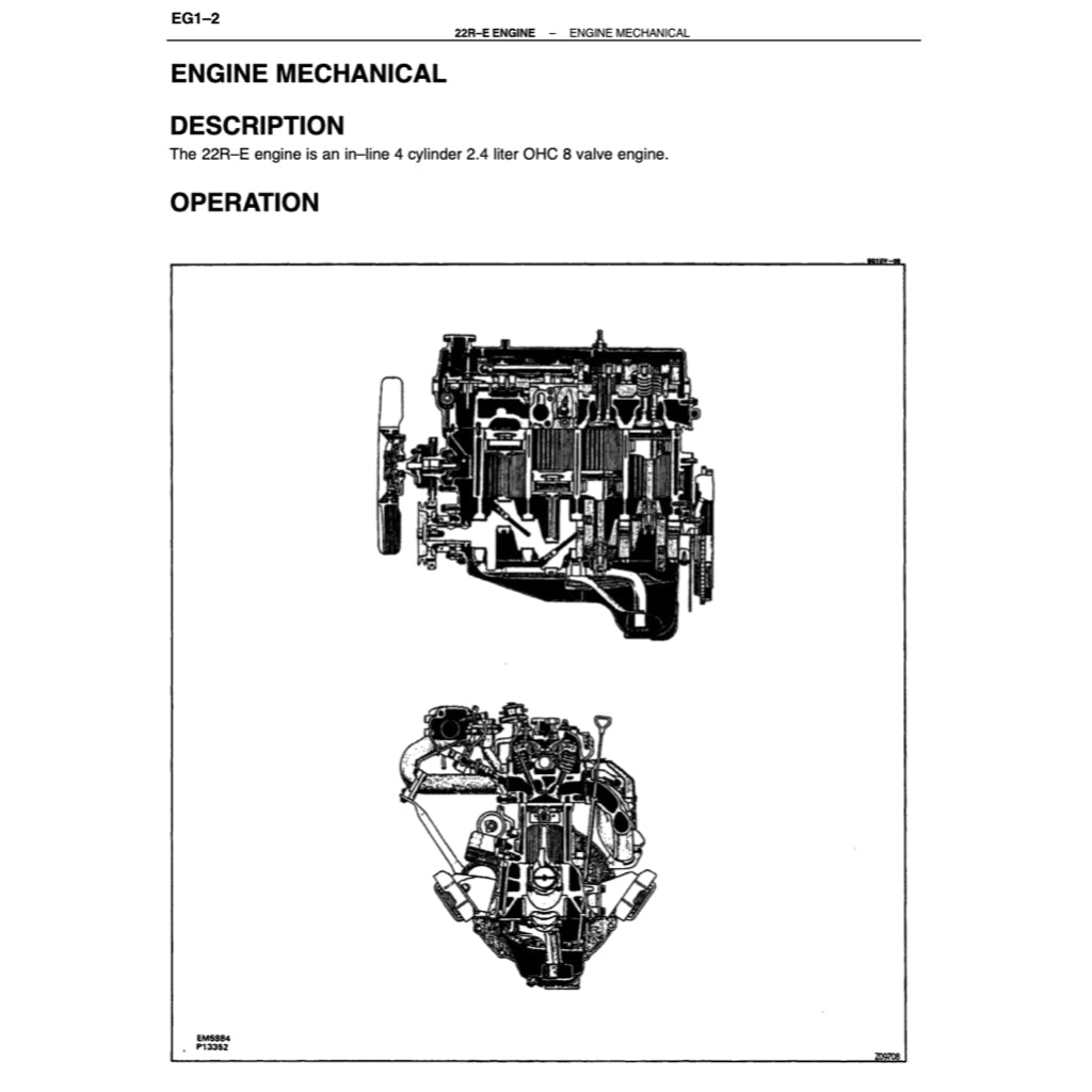 TOYOTA 4RUNNER N120/N130 1990-1995 Full Manual Set – Repair & Maintenance Manual
