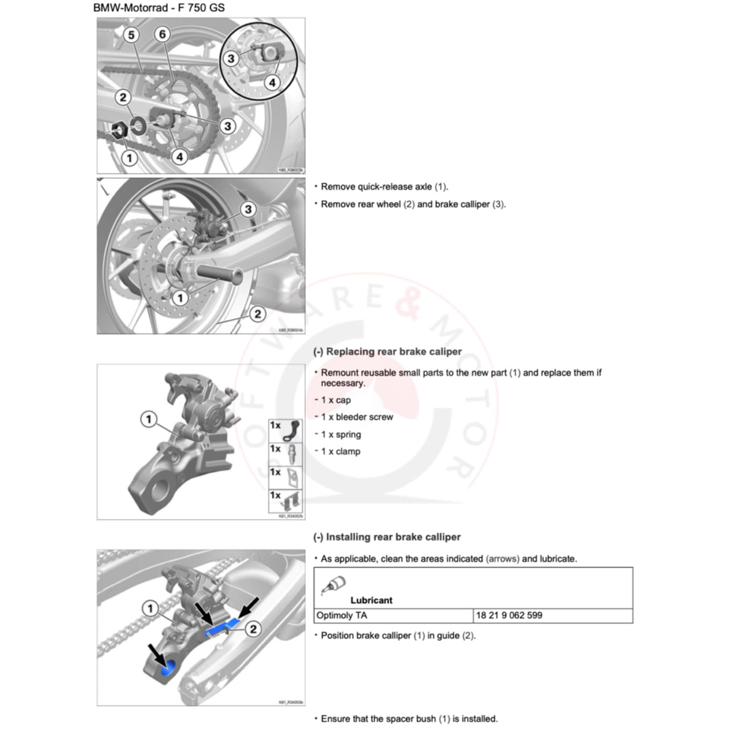 BMW F750GS K80 2018-2023 Full Manual Set – Repair & Maintenance Manual and RIDER'S MANUAL