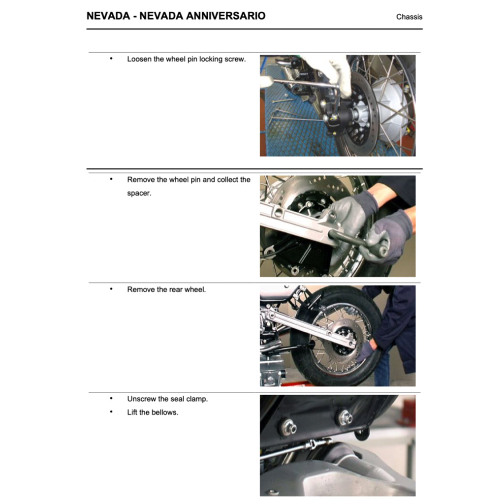 MOTO GUZZI NEVADA / ANNIVERSARIO 750 2012+ Full Manual Set – Repair & Maintenance Manual and Spare Parts Catalog and User Handbook