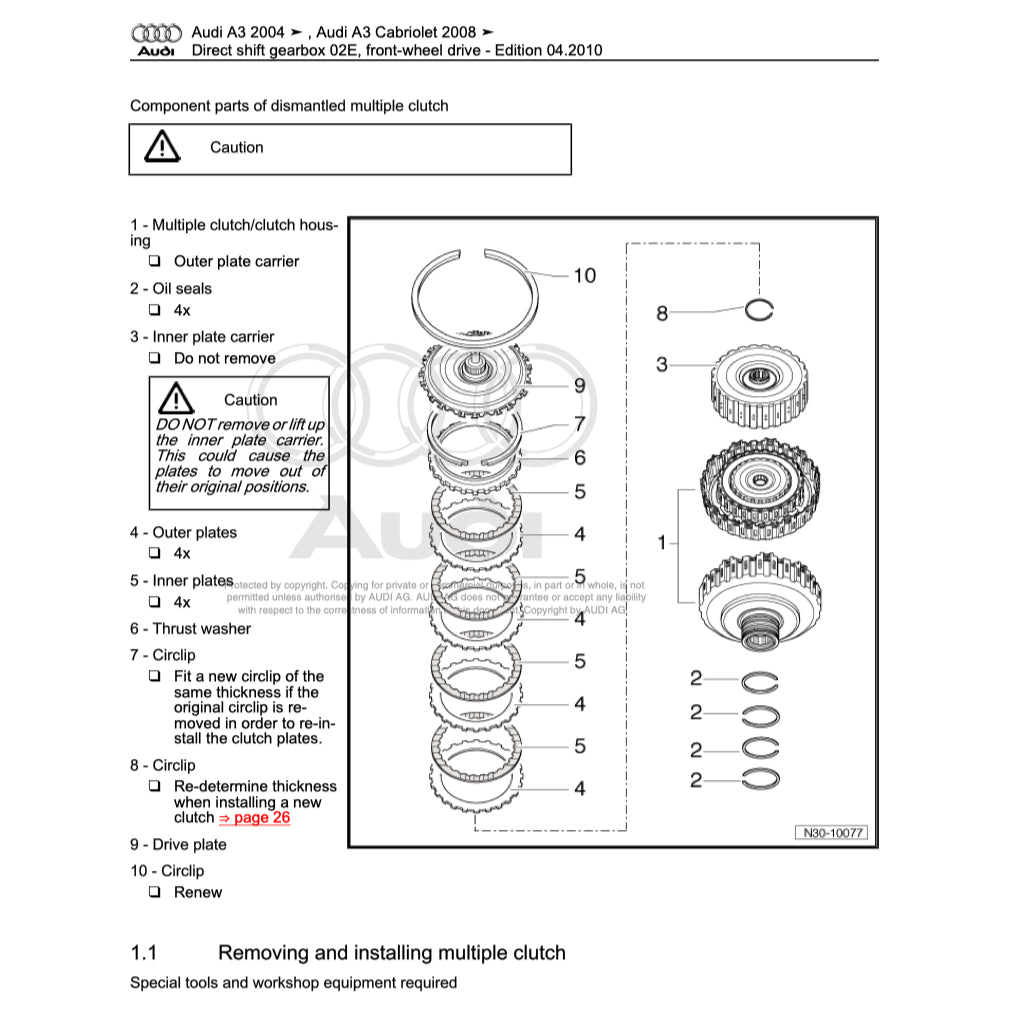 Audi A3 8P 2003-2012 Full Manual Set – Repair & Maintenance Manual