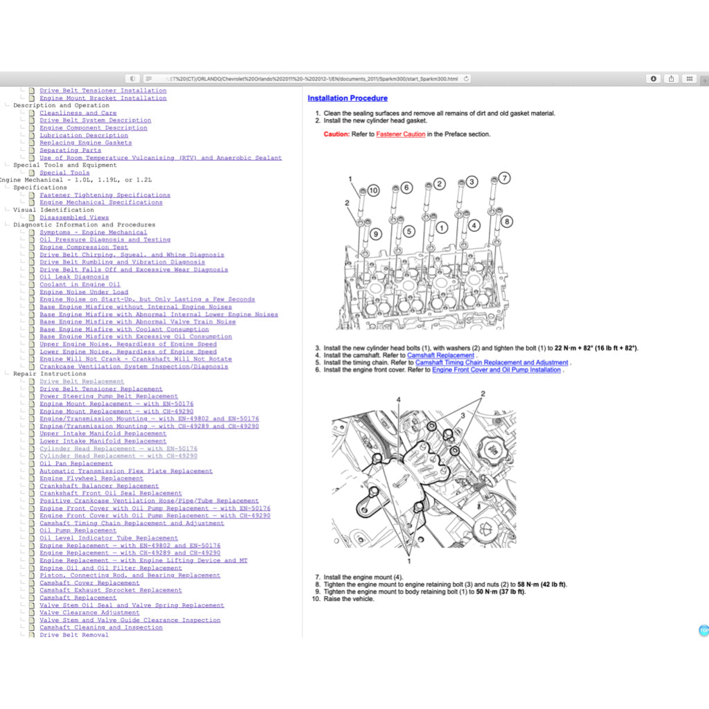 CHEVROLET SPARK M300 2009-2014 Full Manual Set – Repair & Maintenance Manual