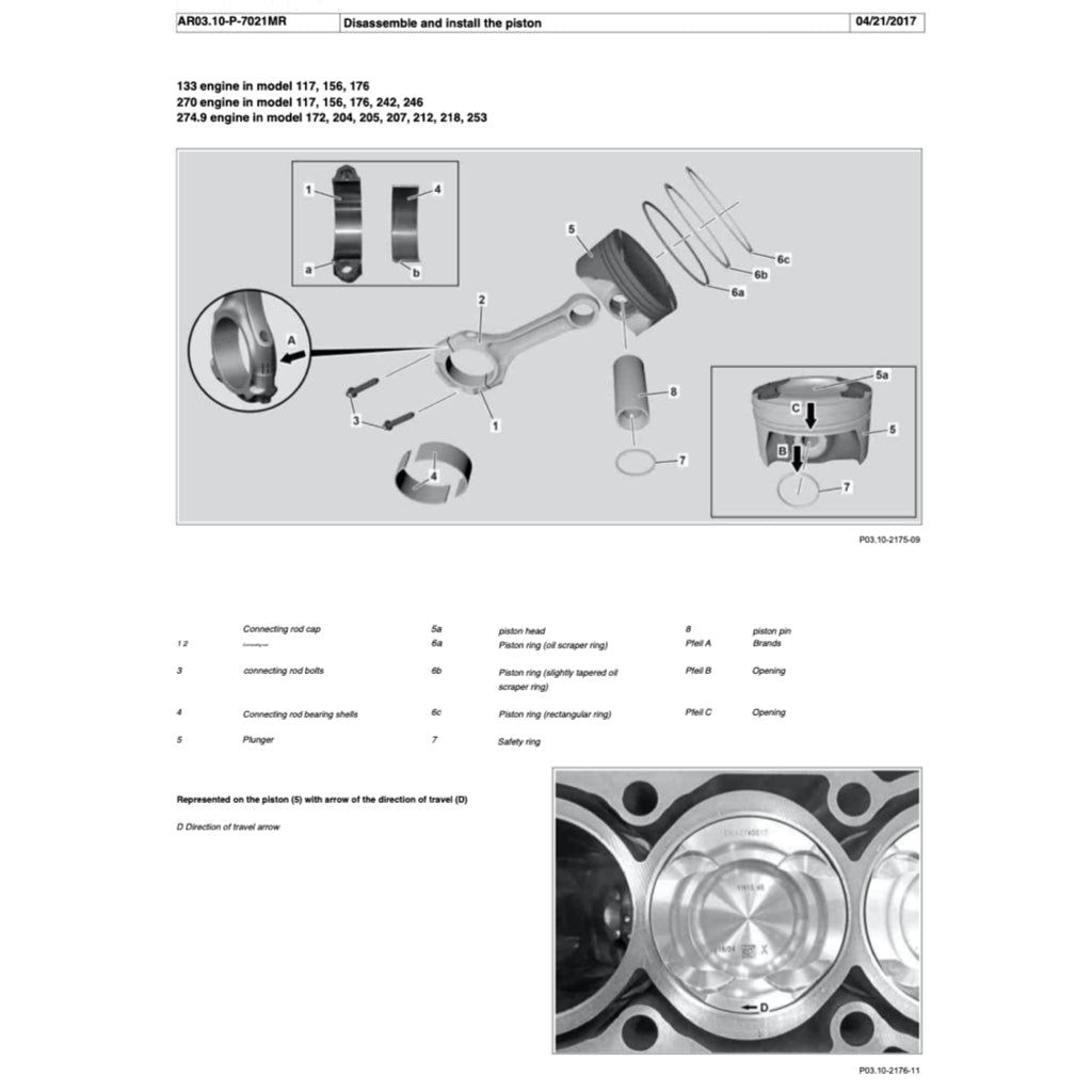MERCEDES-BENZ A160 A180 A200 W176 M270 2013-2018 Full Manual Set – Repair & Maintenance Manual