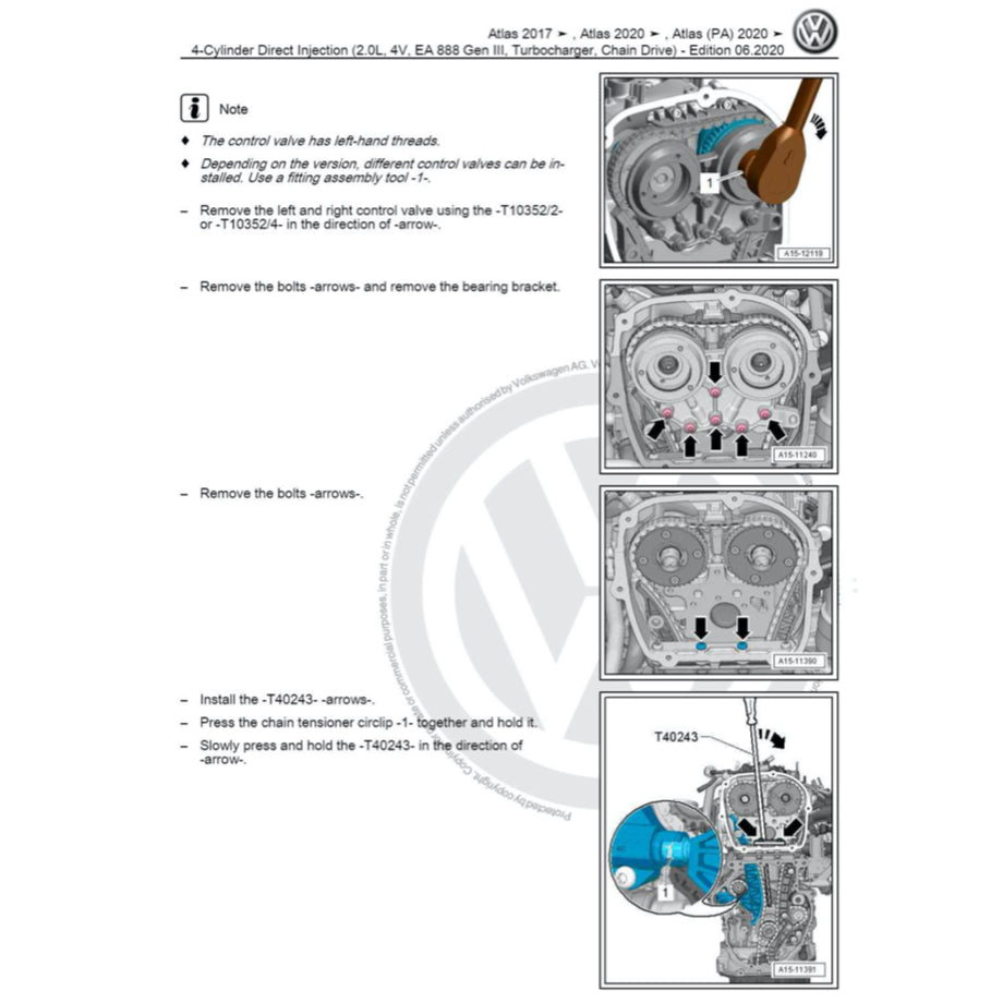 VW ATLAS 2O17-2024 Full Manual Set – Repair & Maintenance Manual