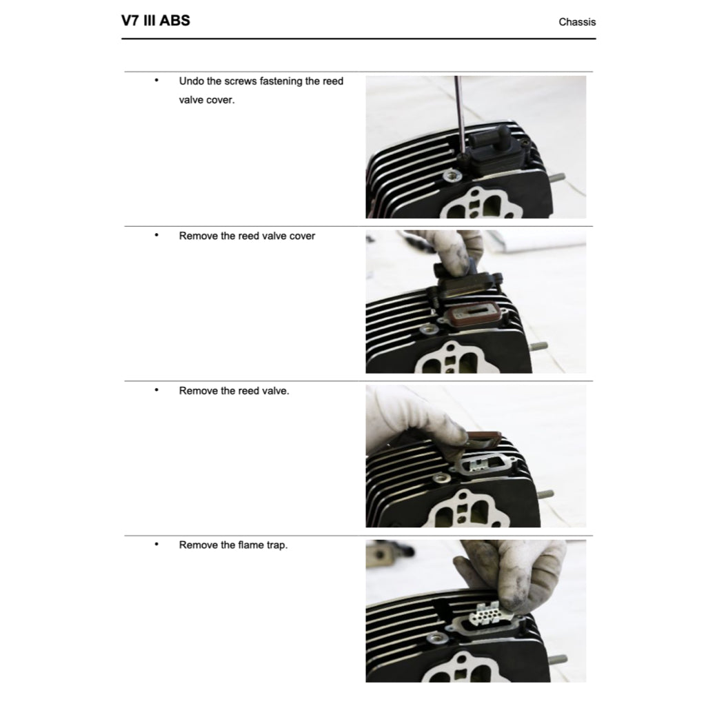 MOTO GUZZI V7 III E4 2017-2021 Full Manual Set – Repair & Maintenance Manual and Spare Parts Catalog and User Handbook