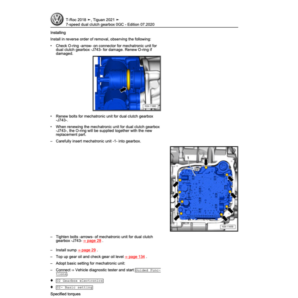 VW T-ROC A11 2017+ Full Manual Set – Repair & Maintenance Manual