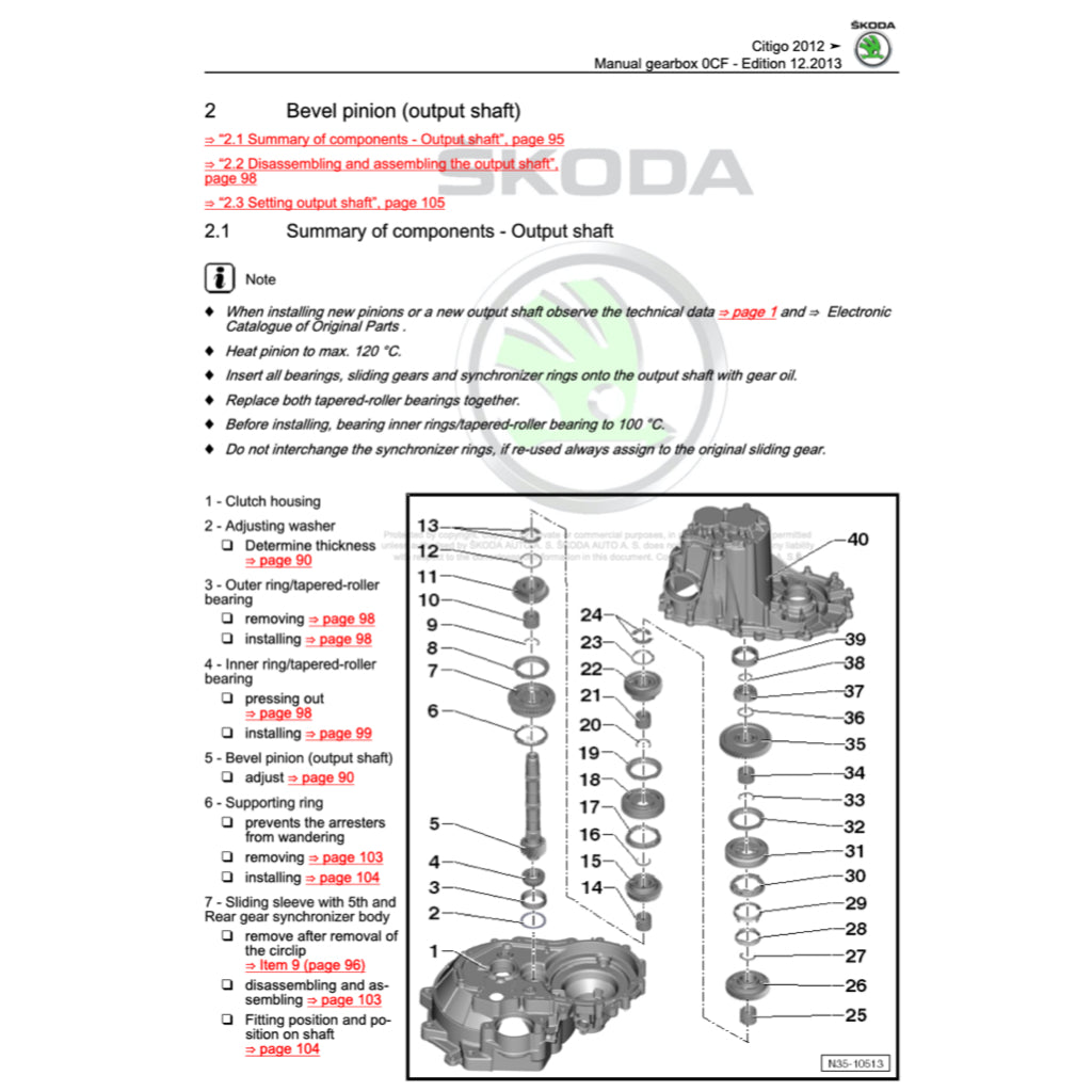SKODA CITIGO 2011-2020 Full Manual Set – Repair & Maintenance Manual