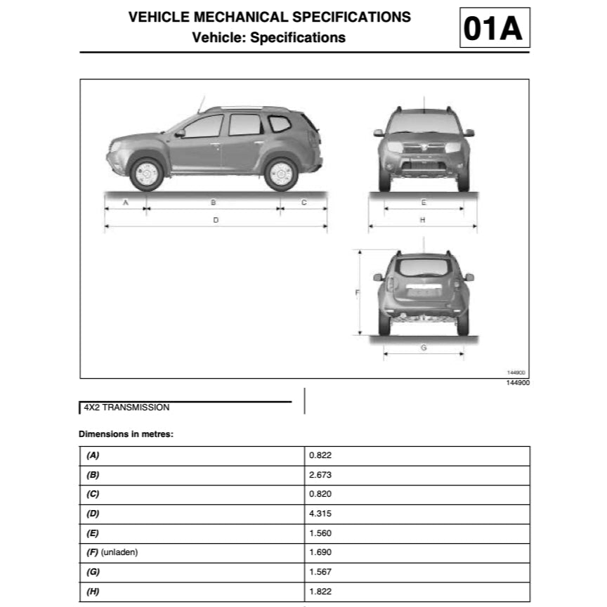 RENAULT DACIA DUSTER HS 2009-2017 Full Manual Set – Repair & Maintenance Manual