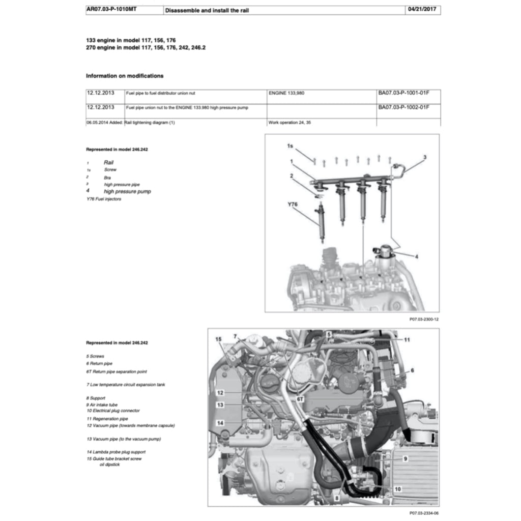 MERCEDES-BENZ A160 A180 A200 W176 M270 2013-2018 Full Manual Set – Repair & Maintenance Manual