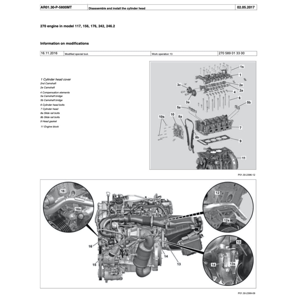 MERCEDES-BENZ A160 A180 A200 W176 M270 2013-2018 Full Manual Set – Repair & Maintenance Manual