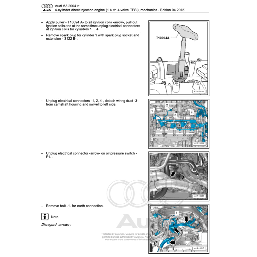 Audi A3 8P 2003-2012 Full Manual Set – Repair & Maintenance Manual