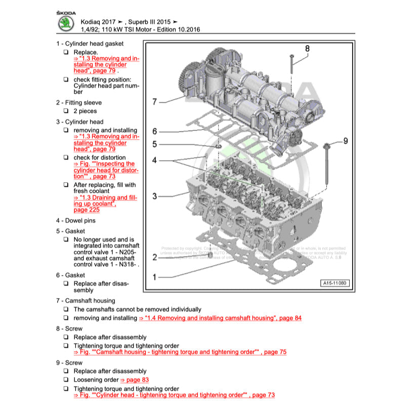 SKODA KODIAQ NS7 2017+ Full Manual Set – Repair & Maintenance Manual