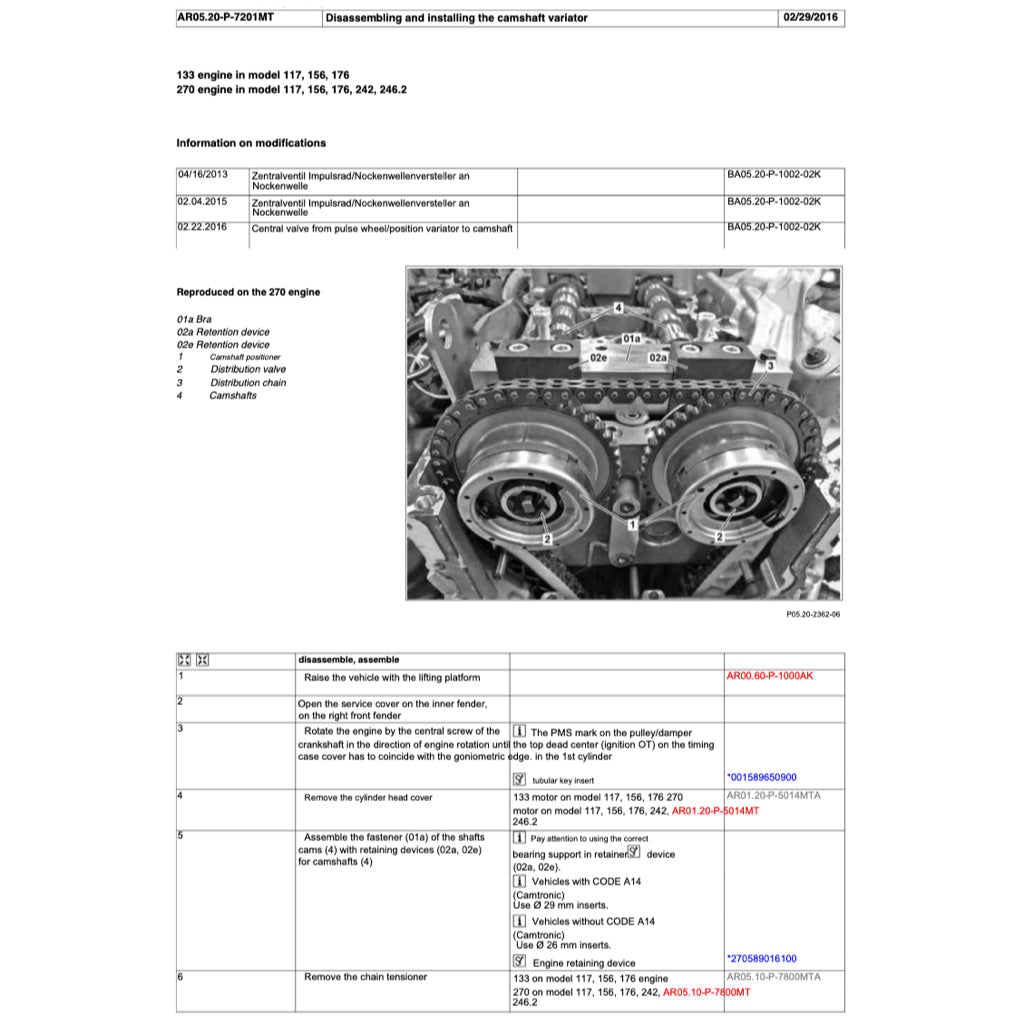 MERCEDES-BENZ A160 A180 A200 W176 M270 2013-2018 Full Manual Set – Repair & Maintenance Manual