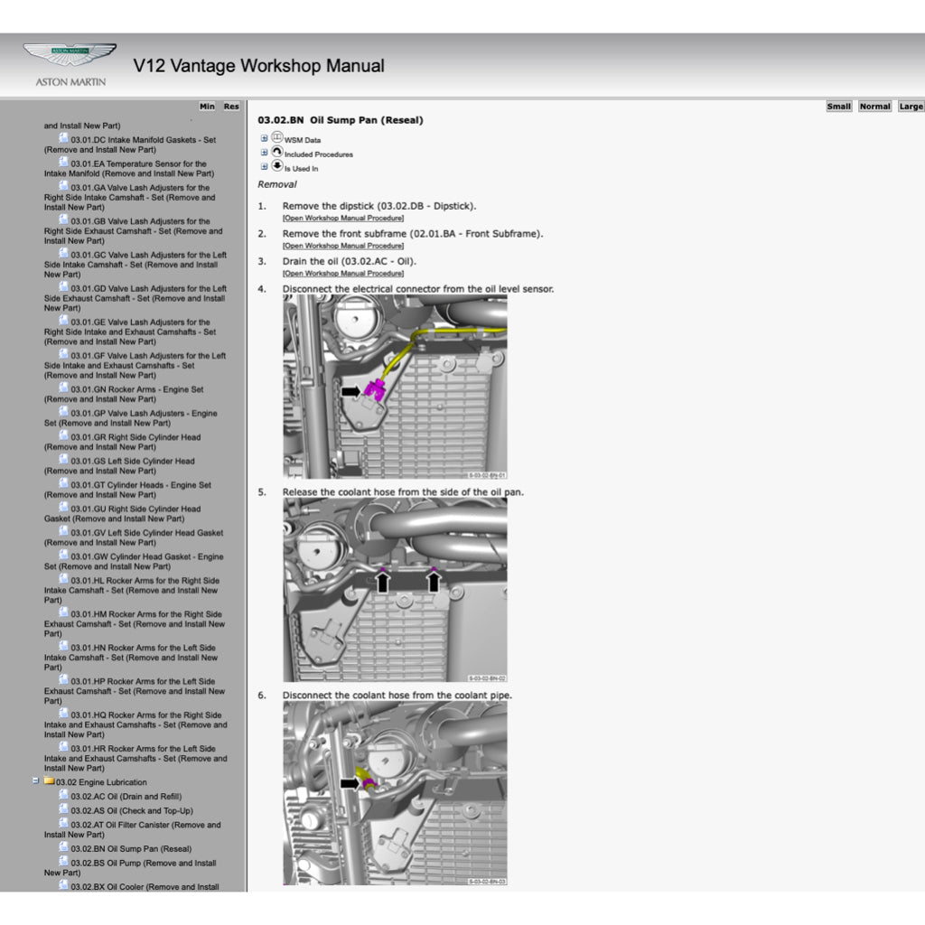 ASTON MARTIN V12 VANTAGE 2009-2018 Full Manual Set – Repair & Maintenance Manual