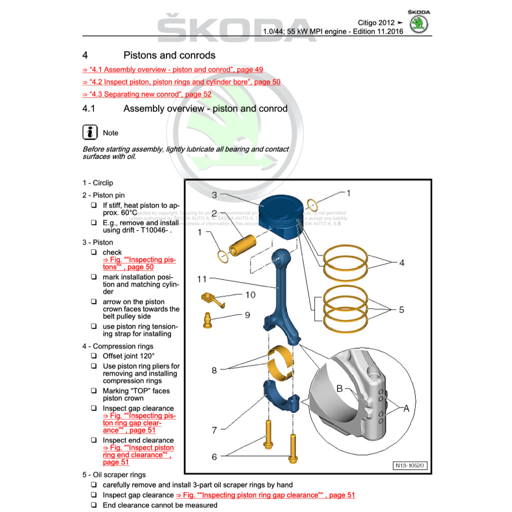 SKODA CITIGO 2011-2020 Full Manual Set – Repair & Maintenance Manual